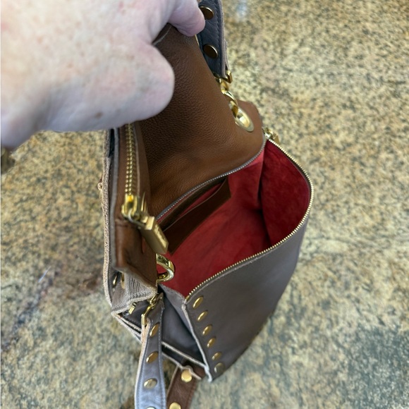 Hammitt Two Tone Large Brown Reversible Montana Crossbody Bag with Gold Accents - Picture 6 of 9